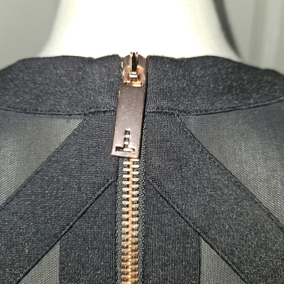 Ted Baker London Black Mesh Bodycon Dress Size 2 - Picture 7 of 12